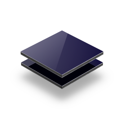 Panneau composite aluminium bleu foncé