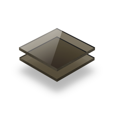 Plaque polycarbonate teinté brun